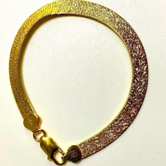 AEU# Exquisite JCM 7” Reversible Gold Vermeil Bracelet - Picture 8 of 12